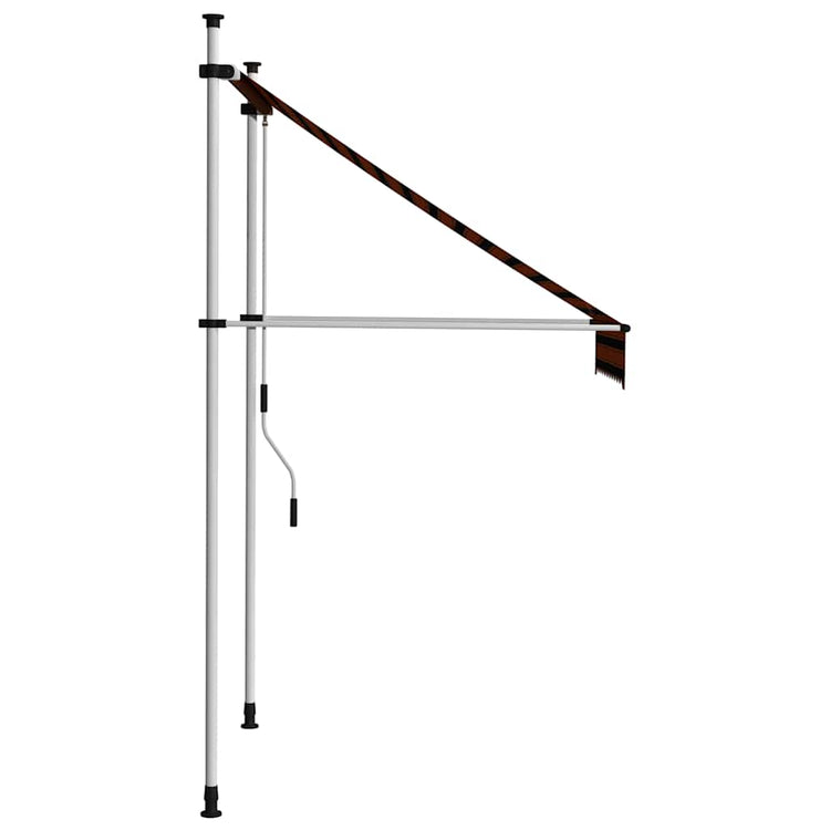 Vidaxl luifel handmatig uittrekbaar 100 cm oranje en bruin