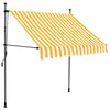 Vidaxl luifel handmatig uitschuifbaar met led 150 cm wit en oranje