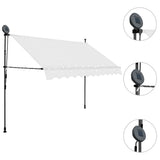 Vidaxl luifel handmatig uitschuifbaar met led 250 cm crèmekleurig - afbeelding 3
