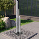 Vidaxl tuinfontein 48x34x153 cm roestvrij staal zilverkleurig