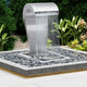 Vidaxl tuinwaterval 34x49x82 cm roestvrij staal zilverkleurig