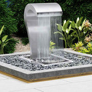Vidaxl tuinwaterval 34x49x82 cm roestvrij staal zilverkleurig - afbeelding 1