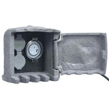 Vidaxl tuinstopcontact 2 ingangen met timer polyresin grijs - afbeelding 1