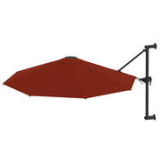 Vidaxl wandparasol met metalen paal 300 cm terracottakleurig - afbeelding 2