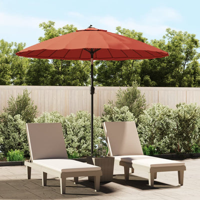 Vidaxl parasol met aluminium paal 250 cm terracottakleurig