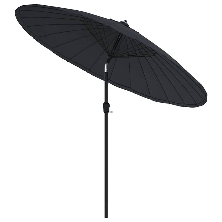 Vidaxl parasol met aluminium paal 250 cm zwart