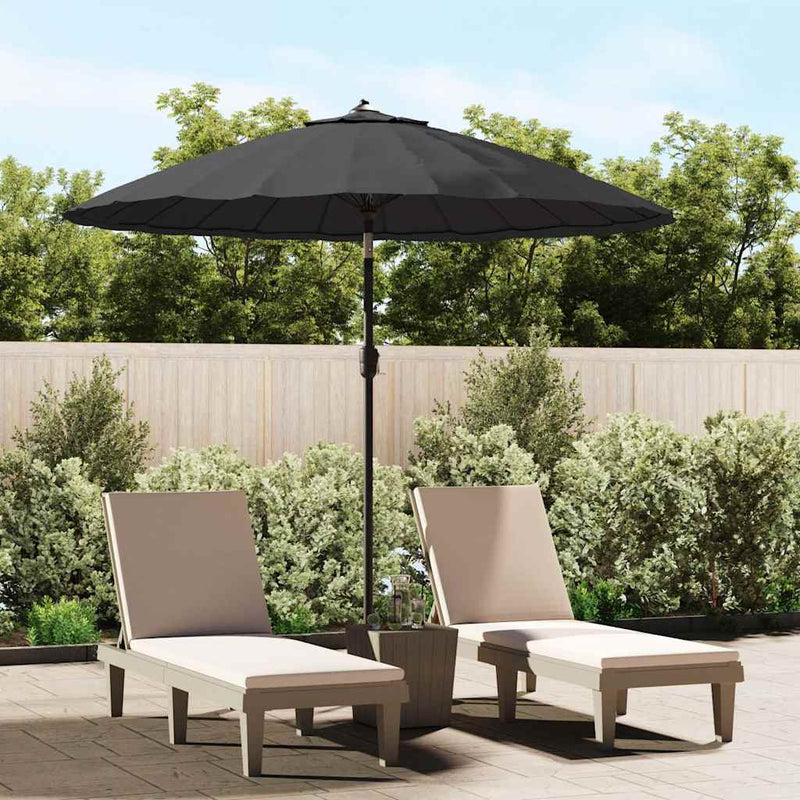 Vidaxl parasol met aluminium paal 270 cm zwart