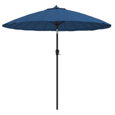 Vidaxl parasol met aluminium paal 270 cm azuurblauw