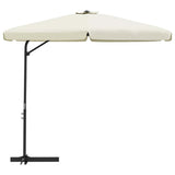 Vidaxl parasol met stalen paal 300 cm zandwit - afbeelding 3