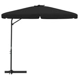 Vidaxl parasol met stalen paal 300 cm zwart - afbeelding 3