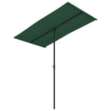 Vidaxl parasol met aluminium paal 180x110 cm groen - afbeelding 2