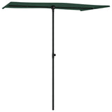 Vidaxl parasol met aluminium paal 180x110 cm groen - afbeelding 3