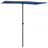 Vidaxl parasol met aluminium paal 180x110 cm azuurblauw - afbeelding 3