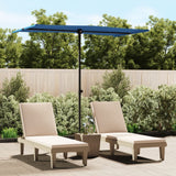 Vidaxl parasol met aluminium paal 180x110 cm azuurblauw - afbeelding 1