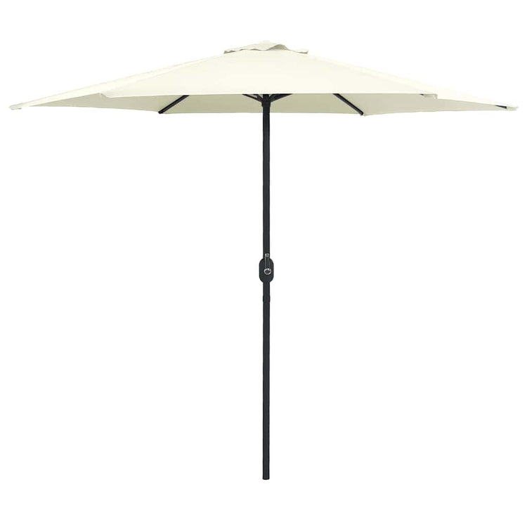 Vidaxl parasol met aluminium paal 270x246 cm zandwit