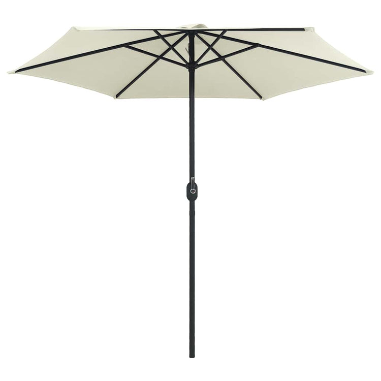 Vidaxl parasol met aluminium paal 270x246 cm zandwit