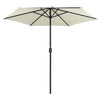 Vidaxl parasol met aluminium paal 270x246 cm zandwit