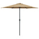 Vidaxl parasol met aluminium paal 270x246 cm taupe