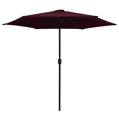 Vidaxl parasol met aluminium paal 270x246 cm bordeauxrood