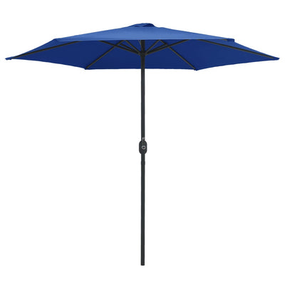 Vidaxl parasol met aluminium paal 270x246 cm azuurblauw