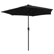 Vidaxl parasol met led-verlichting en aluminium paal 270 cm zwart - afbeelding 3