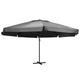 Vidaxl parasol met aluminium paal 600 cm antracietkleurig