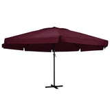 Vidaxl parasol met aluminium paal 600 cm bordeauxrood - afbeelding 1