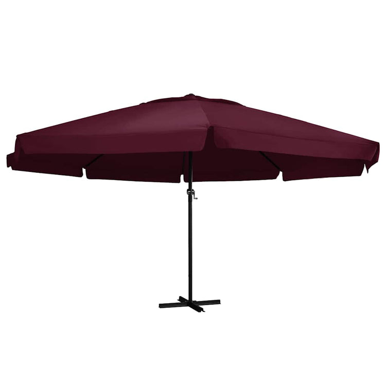 Vidaxl parasol met aluminium paal 600 cm bordeauxrood