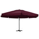 Vidaxl parasol met aluminium paal 600 cm bordeauxrood