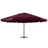 Vidaxl parasol met aluminium paal 600 cm bordeauxrood - afbeelding 2