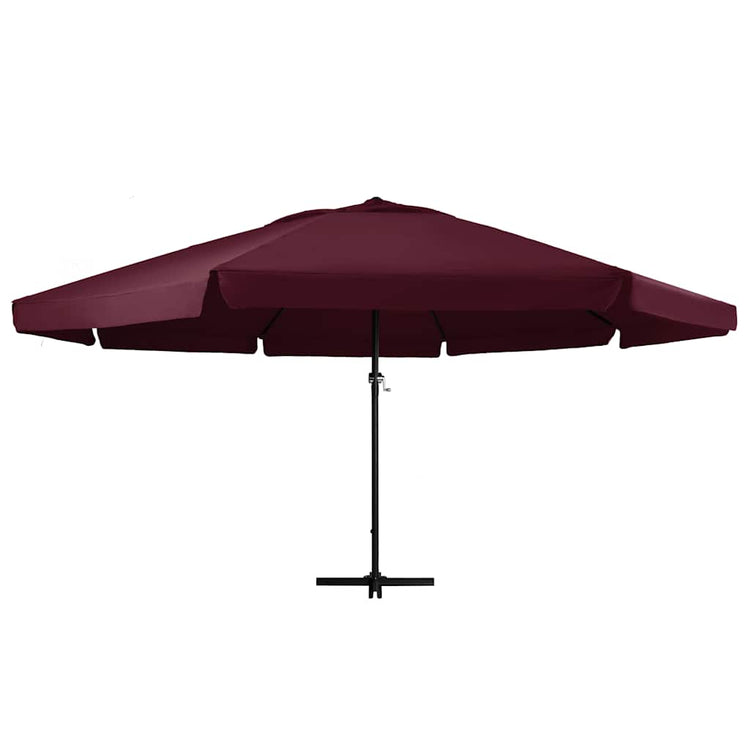Vidaxl parasol met aluminium paal 600 cm bordeauxrood