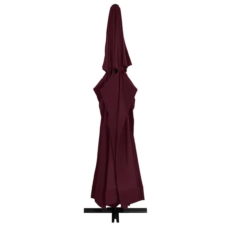 Vidaxl parasol met aluminium paal 600 cm bordeauxrood