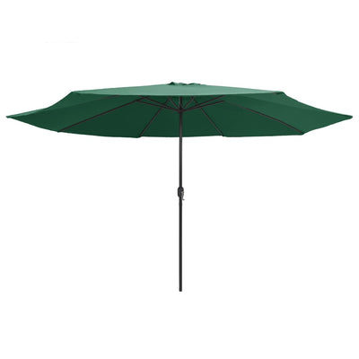 Vidaxl parasol met metalen paal 390 cm groen