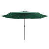 Vidaxl parasol met metalen paal 390 cm groen