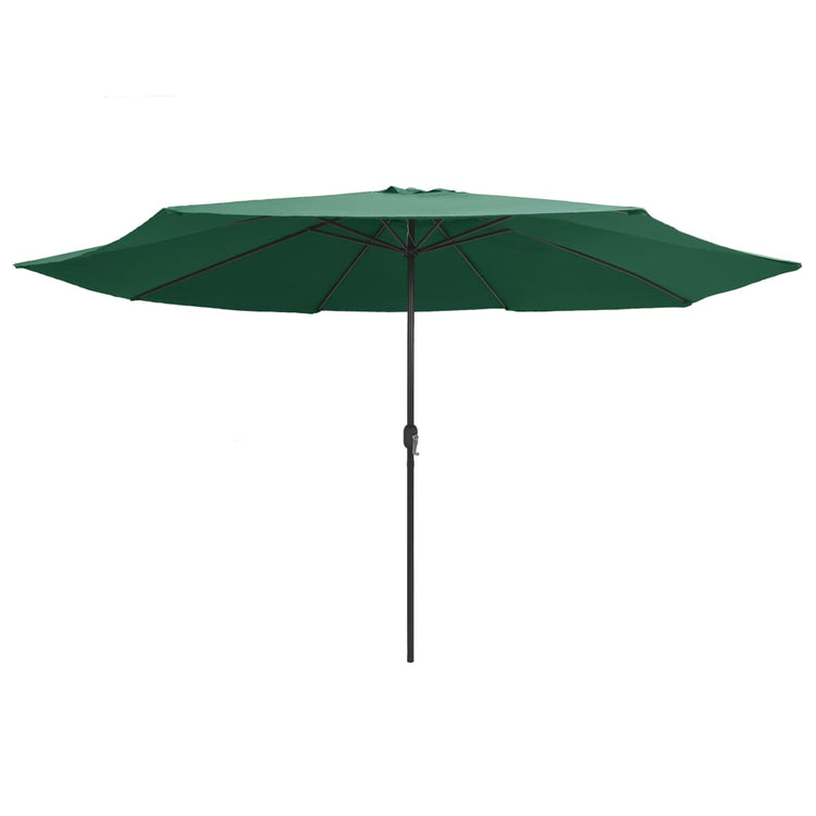 Vidaxl parasol met metalen paal 390 cm groen