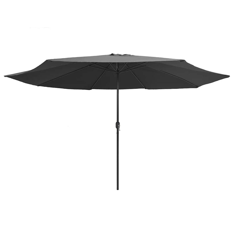Vidaxl parasol met metalen paal 390 cm antracietkleurig