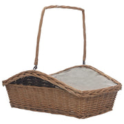 Vidaxl houtmand met handvat 61,5x46,5x58 cm wilgenhout bruin - afbeelding 1