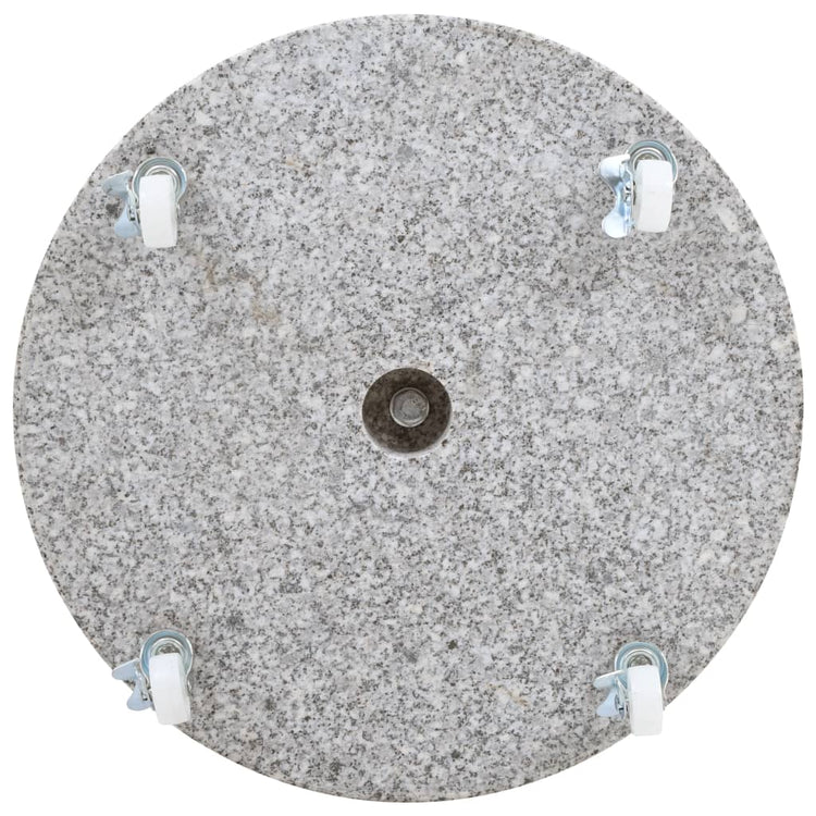 VidaXL Parasolvoet rond 30 kg graniet grijs
