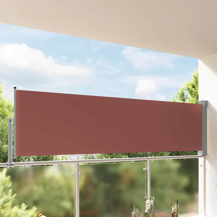 Vidaxl tuinscherm uittrekbaar 100x300 cm bruin