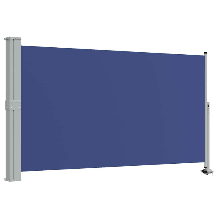 Vidaxl tuinscherm uittrekbaar 140x300 cm blauw