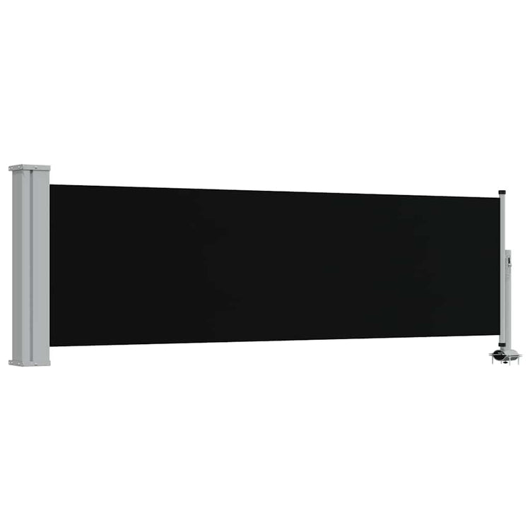Vidaxl tuinscherm uittrekbaar 80x300 cm zwart