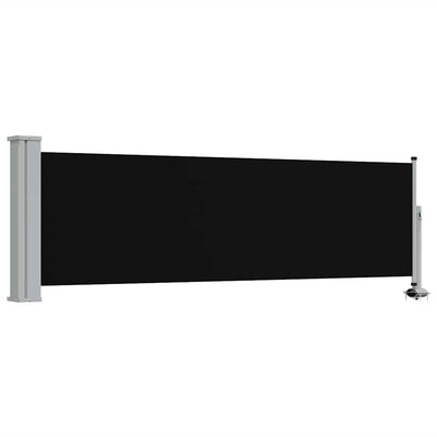 Vidaxl tuinscherm uittrekbaar 80x300 cm zwart