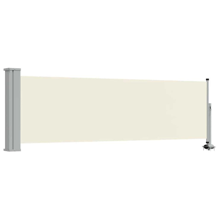 Vidaxl tuinscherm uittrekbaar 80x300 cm crèmekleurig
