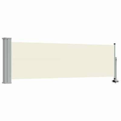 Vidaxl tuinscherm uittrekbaar 80x300 cm crèmekleurig