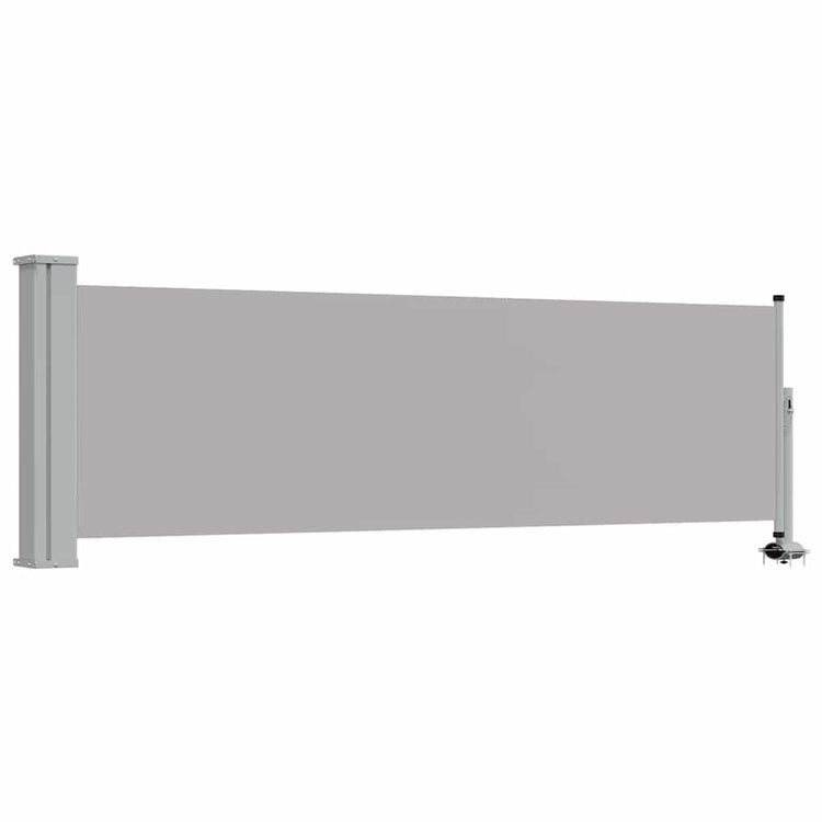 Vidaxl tuinscherm uittrekbaar 80x300 cm grijs