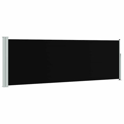 Vidaxl tuinscherm uittrekbaar 100x314 cm zwart
