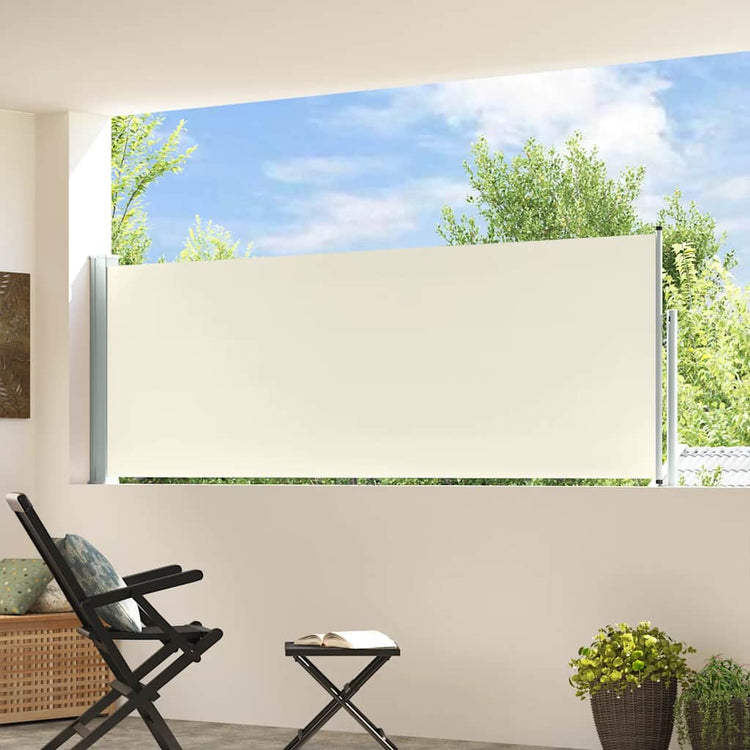 Vidaxl tuinscherm uittrekbaar 100x300 cm crème