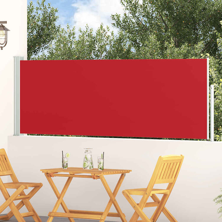 Vidaxl tuinscherm uittrekbaar 100x314 cm rood