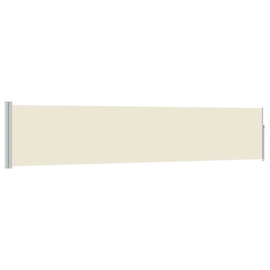 Vidaxl tuinscherm uittrekbaar 100x500 cm crème