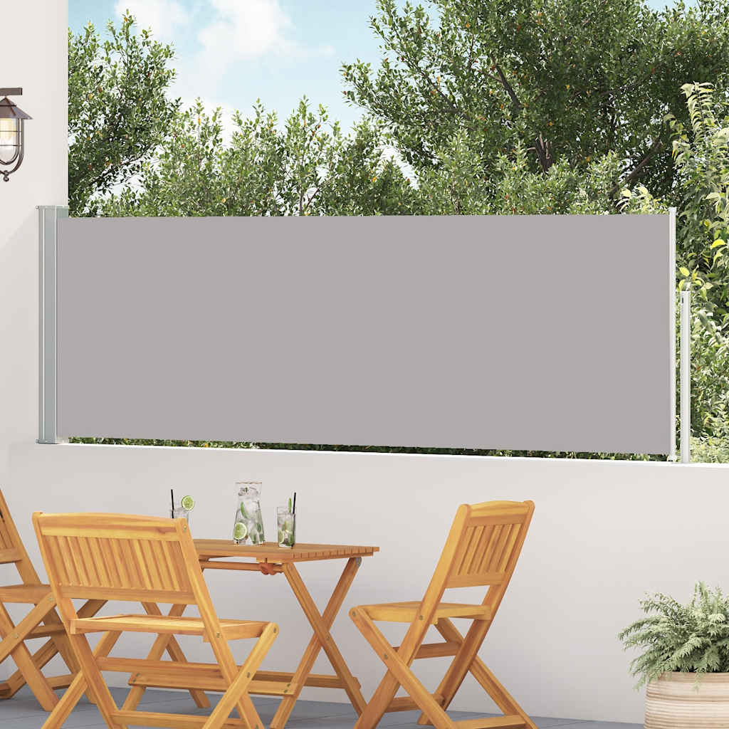 Vidaxl tuinscherm uittrekbaar 100x500 cm grijs